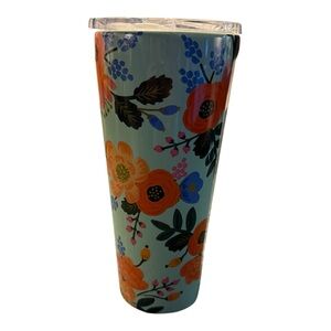 NWOT - Rifle Paper Co & Corkcicle “Lovely Paper Mint” Floral Tumbler with Lid